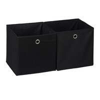 Aufbewahrungsbox Stoff Faltbox Schwarz Regalbox Faltbar Spielzeugkiste 30 Cm