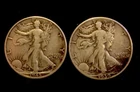walking liberty half dollar lot Of 2 Coins 1945 1939