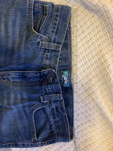 BOYS OLD NAVY LOOSE BLUE DENIM JEANS | KIDS 14| WIDE LEG SKATER ADJUSTABLE WAIST - Picture 4 of 6