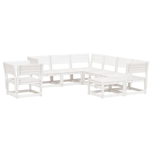Set Salotto da Giardino 8 pz in Legno Massello di Pino Bianco 2461600 - Foto 2 di 5