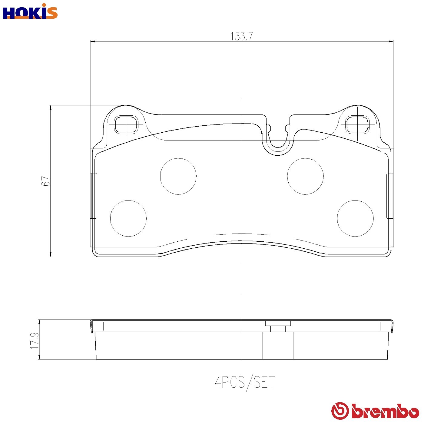 BRAKE PAD SET DISC BRAKE P 06 111 FOR BMW 2/F87 S55B30A N55B30A 3.0L 6cyl