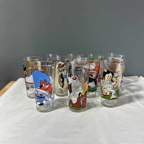 Vintage 1976 Warner Bros Loony Toons Pepsi Collector Glasses Lot of 11 BC