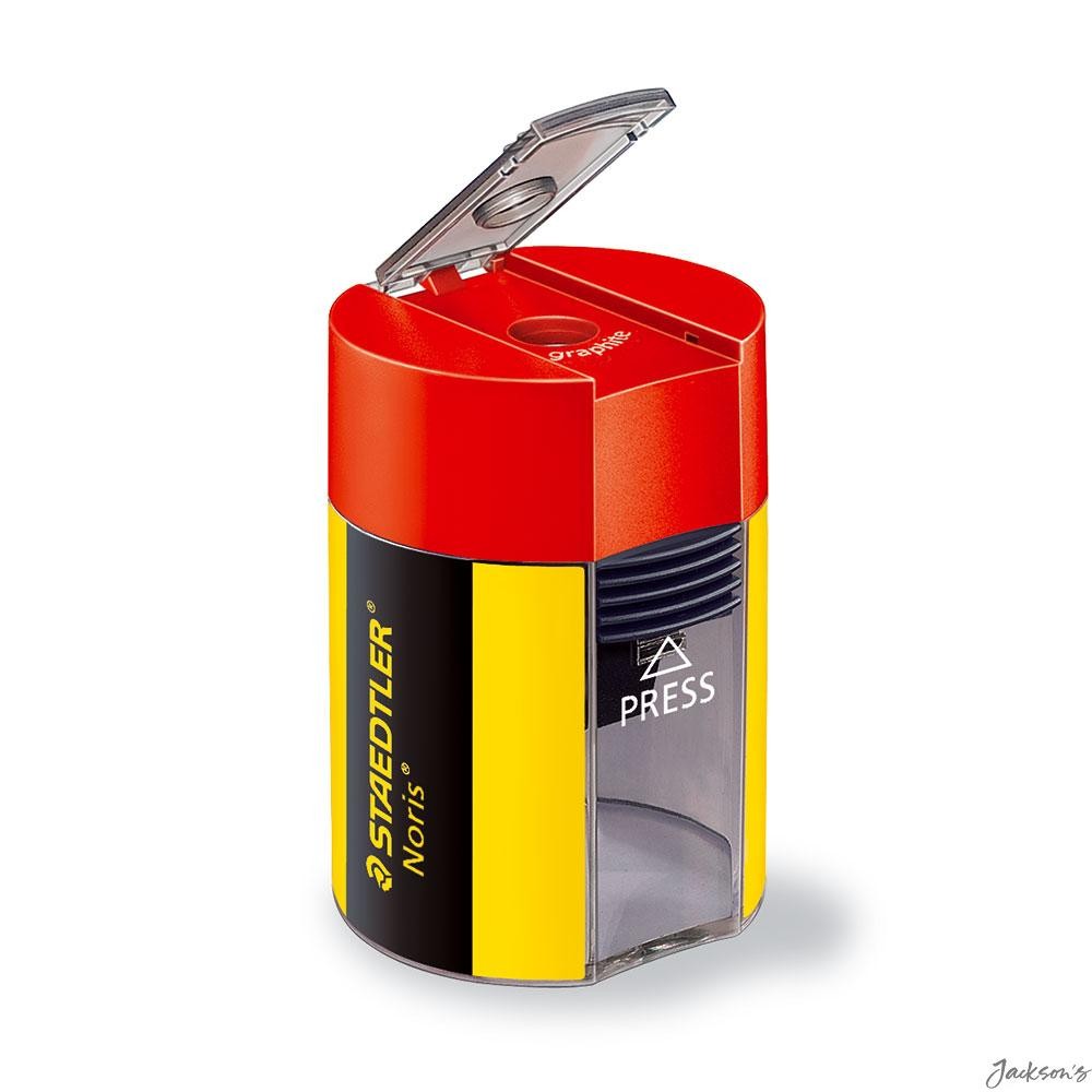 Staedtler Pencil Sharpener Plastic Single Hole With Reservoir For Graphite Pe...