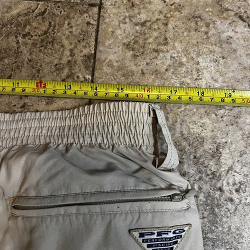 Columbia PFG Pantalone convertibile uomo grande beige pesca escursionismo UPF 30+ - Foto 7 di 8