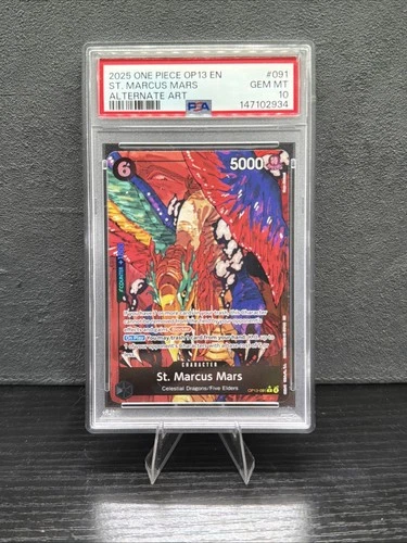 One Piece OP13 St. Marcus Mars OP13-091 Alt Art PSA 10