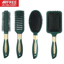 4 Pieces Professional Hair Brush Comb Massage Cushion Hairbrush For Women Men UK