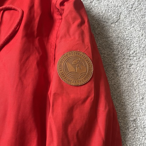 Womans Weird Fish Coat Jacket Size 10 Showerproof Bright Red Rain Jacket - Picture 7 of 12