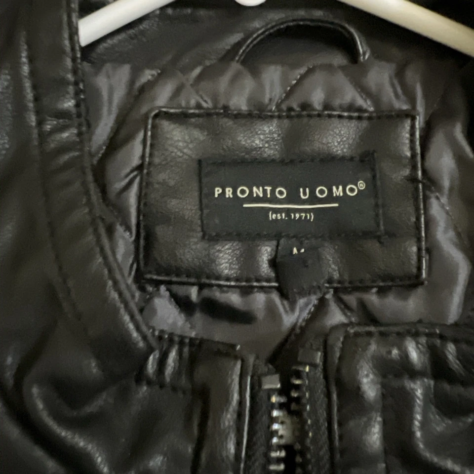 Pronto Uomo Black Leather Jacket - Image 2 of 4