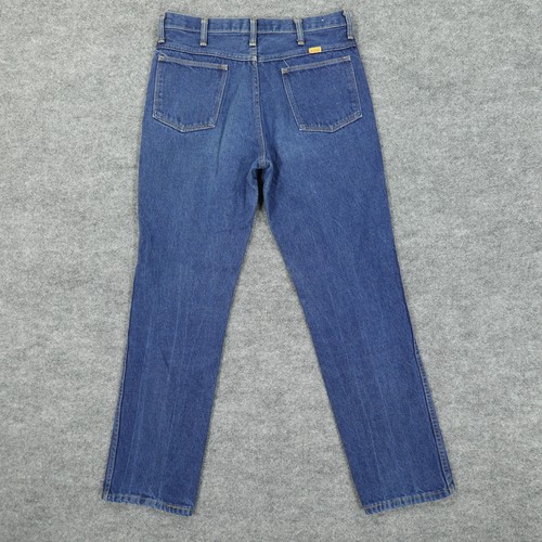 Vintage Rustler Jeans Mens 32x32 Straight Leg Made USA 87621 Denim 80s - Picture 2 of 9