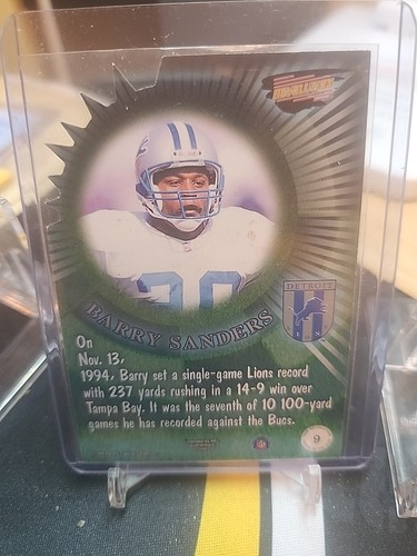 Pacific Revolution 1999 Barry Sanders espina en el lado troquelado #9 rara belleza - Imagen 4 de 4