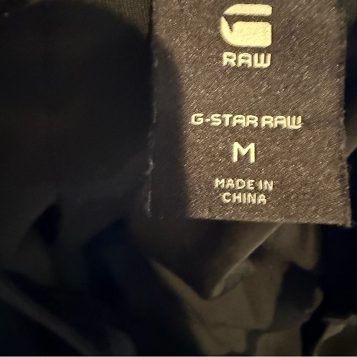 G-Star Raw Black V Neck Band Collar Women's Dress Pockets Long raglan sleeves M - Picture 11 of 16