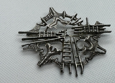Studio Else & Paul sterling silver  Brooch Norway Norwegian vtg estate 415