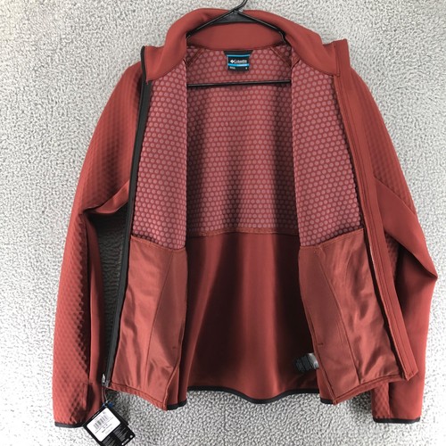 Columbia Men’s Size S Crystal Leaf Jacket Omni‑Heat Helix Full Zip Maroon - Picture 6 of 13