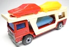 MATCHBOX MBX LESNEY SUPERFAST CAR TRANSPORTER N° 11 RED 1:111 DIECAST 3" TRUCK