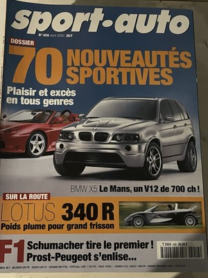 SPORTWAGEN Sportwagen 459 April 2000 Bmw X5 Le Mans Lotus 340R Schumacher Prost