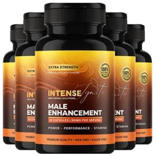 Intense'Ignite Fast Acting Male Performance Herbal Supplement -60 Pills (5 pack)