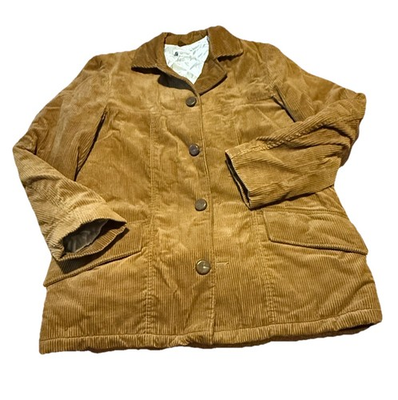 #ad Vintage Fingerhut Tan Corduroy Jacket Size 38 Quilt Lined 100% Cotton 1970’s $29.99