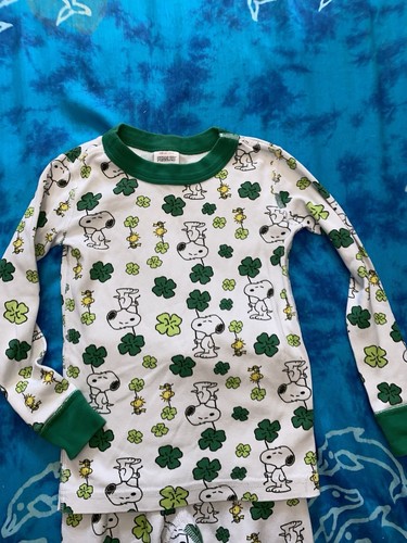 Hanna Andersson Peanuts Snoopy Woodstock Organic Cotton Long Pajamas 4T - Picture 2 of 7