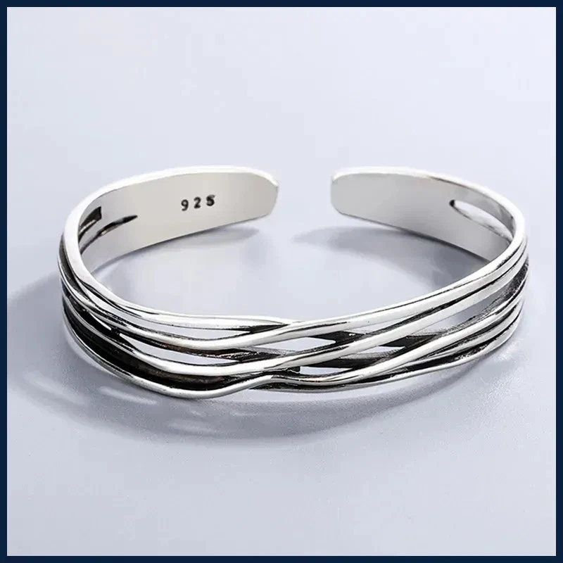 sterling silver wave bangle products for sale | eBay UK