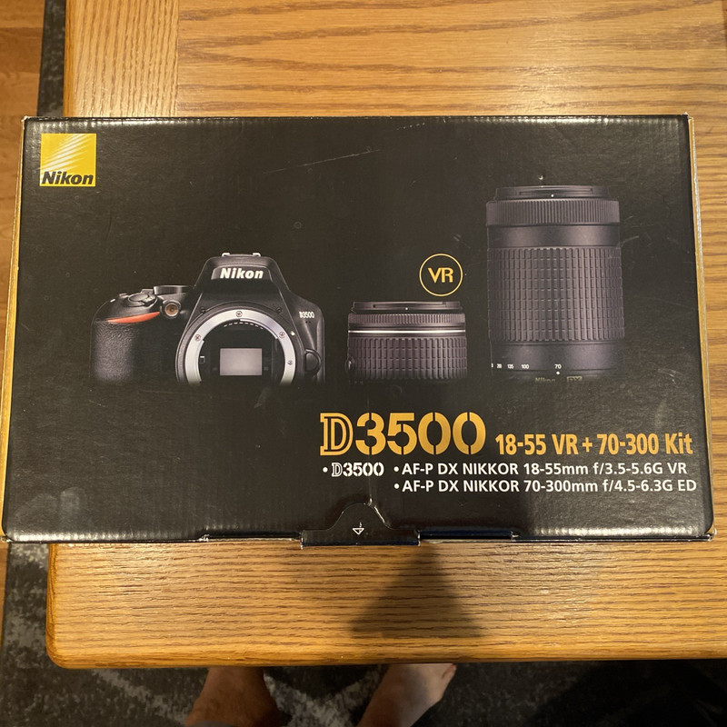 Nikon, D 3500￼ DS L R Camera two lenses in original box, original papers￼
