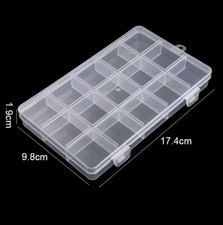 Scatola PP Perline Porta Minuterie Trasparente 15 Spazi  (Spedizione Da Estero)