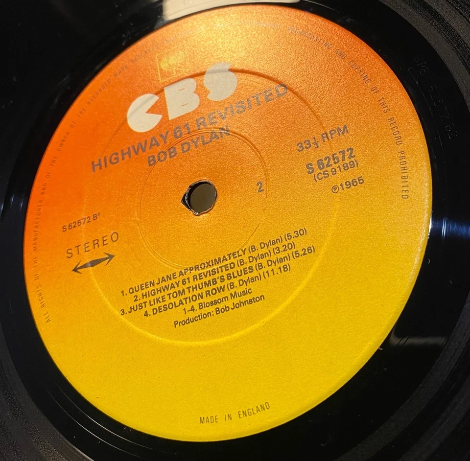 BOB DYLAN - HIGHWAY 61 REVISITED LP VINYL N MINT Rare 70s UK Promo Demo Album - Image 4 of 4