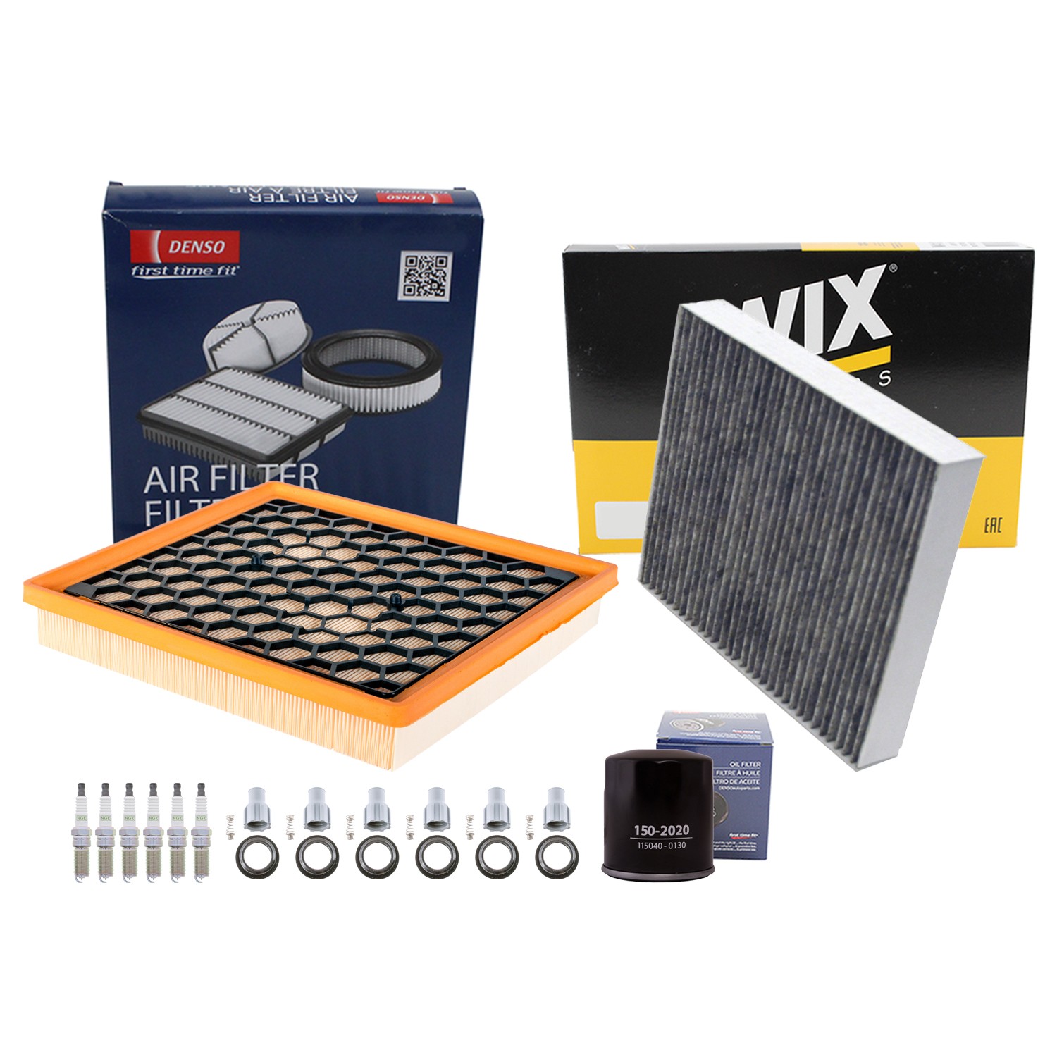 Denso Tune Up Kit NGK 6 Spark Plugs  Boots Kit for Buick LaCrosse 3.0L 3.6L V6