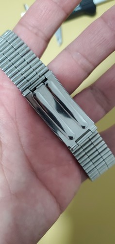 LOT 6x: 70er Jahre NSA NOVAVIT 3-reihiger Stil STAHL 18mm Armbänder - Bild 18 von 23