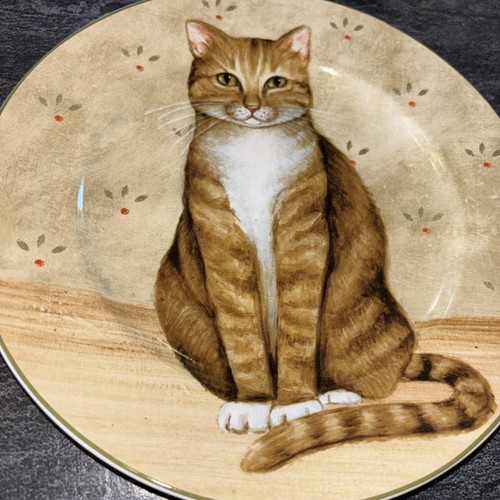 Oneida/David Carter braun Feline Friends 4-teiliges Teller-Set brandneu LOC T - Bild 6 von 8