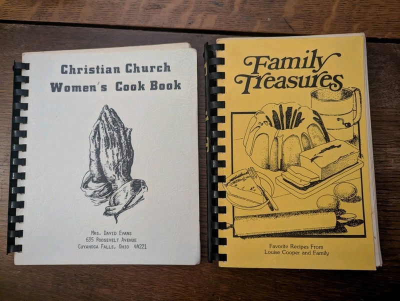 Church Community Cookbooks Family Treasures, Christian Church Women's Cook Book