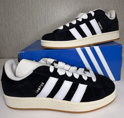 adidas Campus 00s Men s Core Black/Cloud White Suede Low Top Lace Up size 10