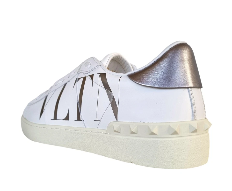 Valentino Garavani Sneakers Open VLTN Pour Homme Blanc-Argent - Photo 4/4