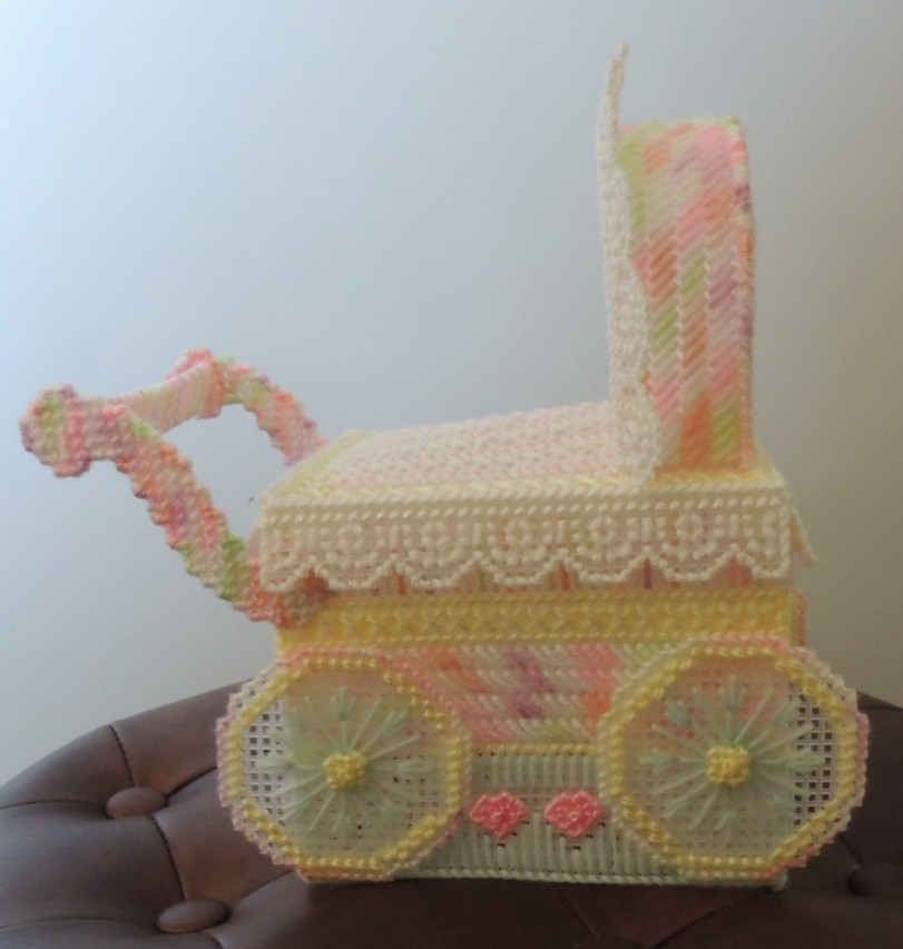 New Handmade Tissue Box Cover/Baby Buggie