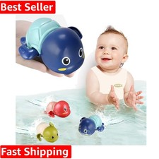 Bath Toys, 3 Pack Cute Swimming Turtle Bath Toy for Toddlers 1-3, New Born Ba...