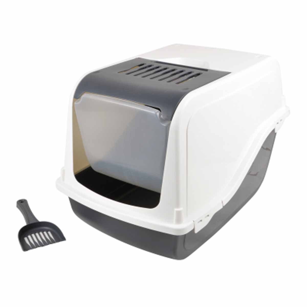 Litière pour chat Toilette de 53cm beige idéale pour les petits appartements