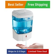 Soap Dispenser Wall Mount, Automatic Hand Sanitizer Dispenser 600ml Gel n Liq...