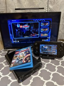 Nintendo Wii U 32GB Console Deluxe Set - Black Working Console Gamepad And Game