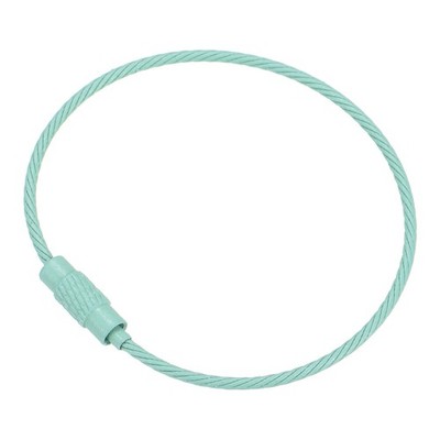 2ce Fil Porte-Clé Câble, 5 Lot Titane Acier Clé Anneau Boucle Menthe Vert