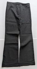 Topshop Black and Silver/Gold Sparkle Bellbottom Petite Stretch Trousers Size 6