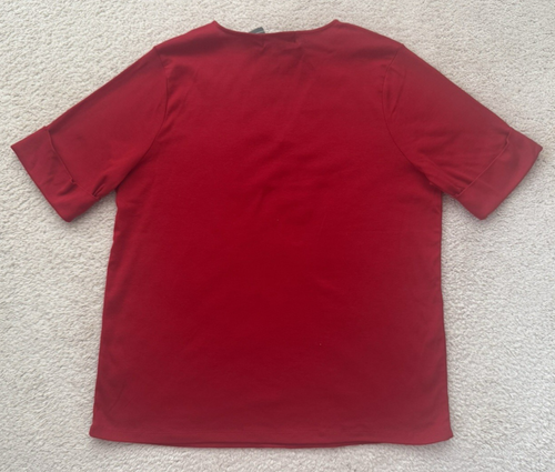 Maglietta donna Lauren Ralph Lauren manica corta barca rossa nuova con etichetta taglia 1X - Foto 4 di 10