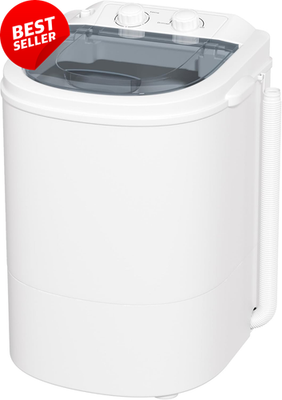#ad Mini Portable Washing Machine 6.6lbs – Compact Washer w Spin Cycle Grey White $102.99