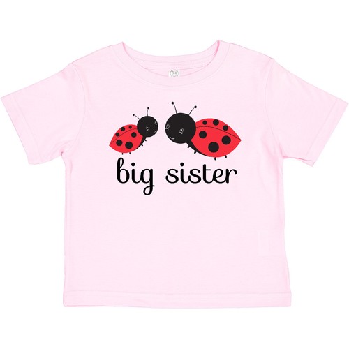 Inktastic Big Sister Baby T-Shirt Ladybugs Red Black Little Infant Tees Shower