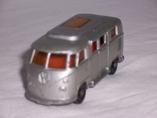 VINTAGE LESNEY MATCHBOX #34 VOLKSWAGEN CAMPER VAN LOW ROOF VW Bus SILVER