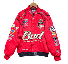 Vintage Retro 2000s Chase Authentics Budweiser Nascar Racing Jacket XL #14