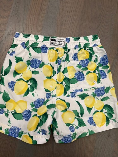 NWT Janie and Jack boy swim suit 2-piece blue yellow lemon rash guard SET size 6 - Picture 9 of 10