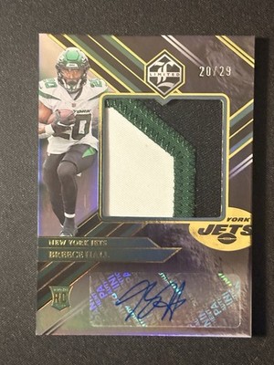 2022 Limited Patch (3 Color) Auto (RC) Breece Hall /29 - Jersey Match