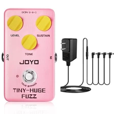 JOYO Vintage Fuzz Pedal Punchy Bass Long Sustain Guitar Bass Free Power Supply