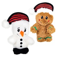 Nobby Hundespielzeug Xmas PlüSch Schneemann Lebkuchenmann 32 Cm Squeaker