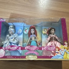 BrassKey Keepsakes Disney Princess Porcelain Collector Doll Set of 3 New HTF