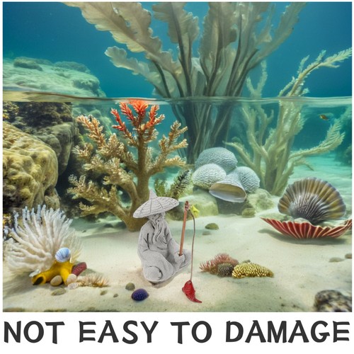 Sandstone Mini Fisherman Sculpture for Fish Tank Bonsai Garden Decor Ornament - Bild 5 von 12